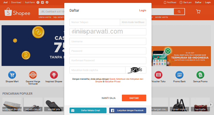 Usahakan Daftar di Shopee Sebelum Belanja Beli Barang