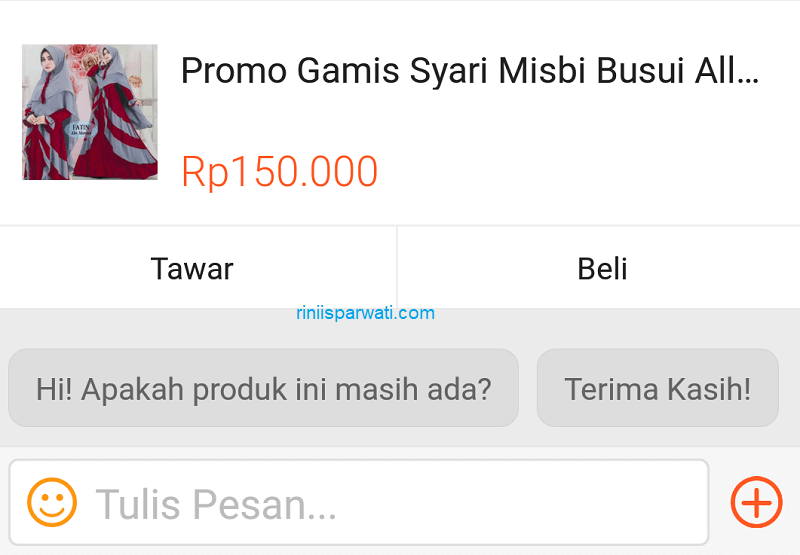 cara menawar barang di shopee