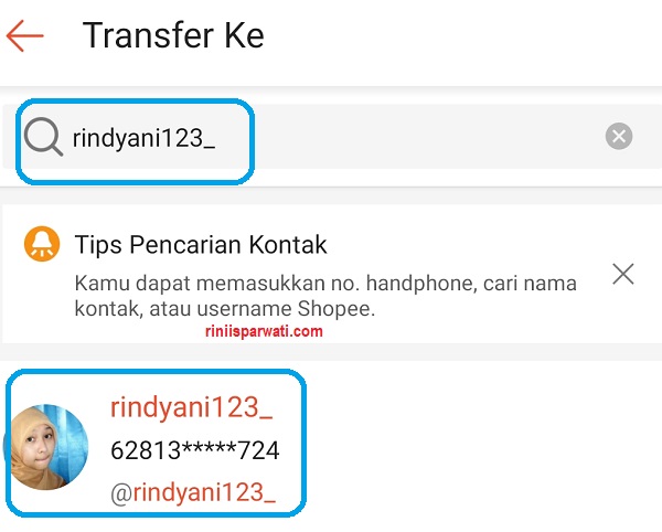 cara transfer shopeepay ke shopeepay lain dengan username no hp dan qr code