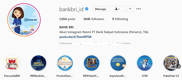 komplain pengaduan via instagram resmi bank bri