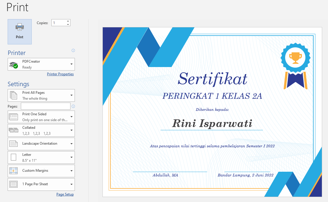 7 Cara Membuat Desain Sertifikat Di Word Paling Cepat Simple And Elegan