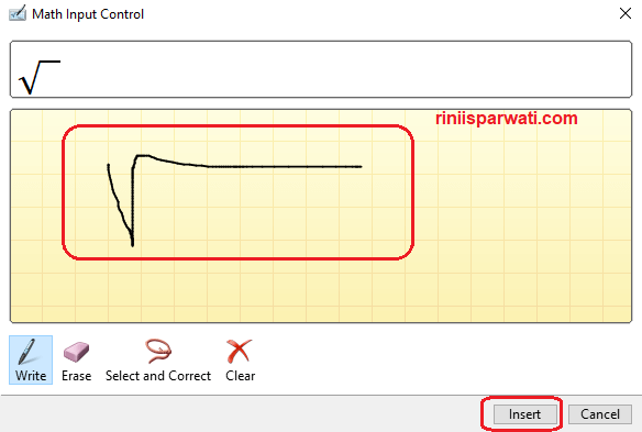 cara membuat formula akar di excel