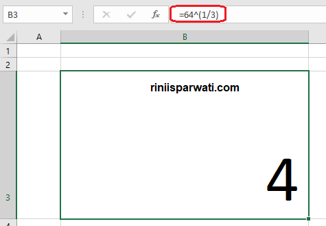 rumus akar pangkat 3 di ms excel