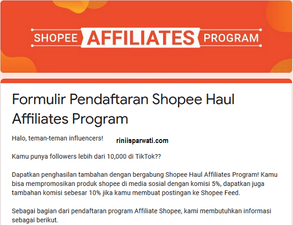Shopee Affiliate Program, Cara Mendapatkan Uang Dari Shopee Selain Jualan