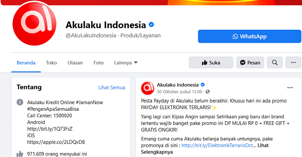 akun facebook akulaku indonesia