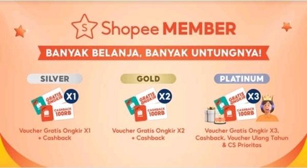 mengenal member shopee silver, gold, dan platinum